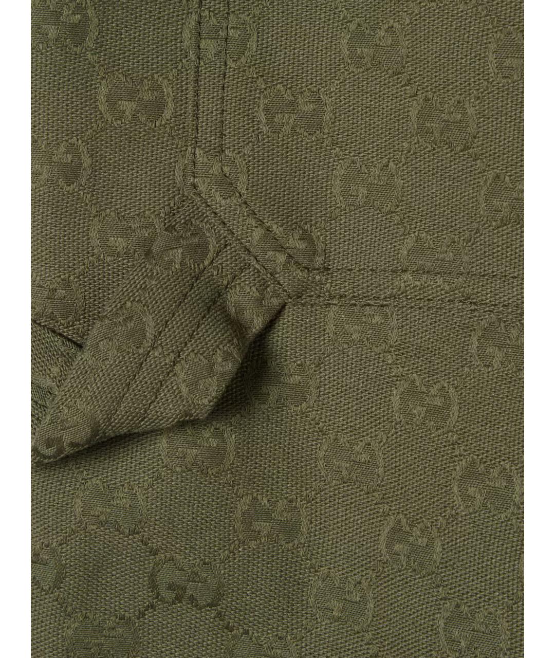 GUCCI Зеленые хлопковые шорты, фото 6