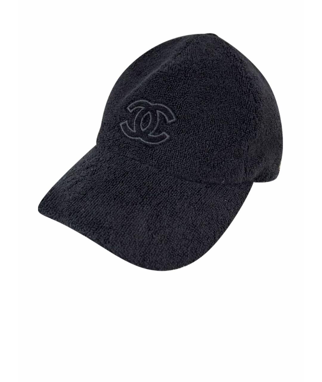 CHANEL Черная хлопковая кепка, фото 1