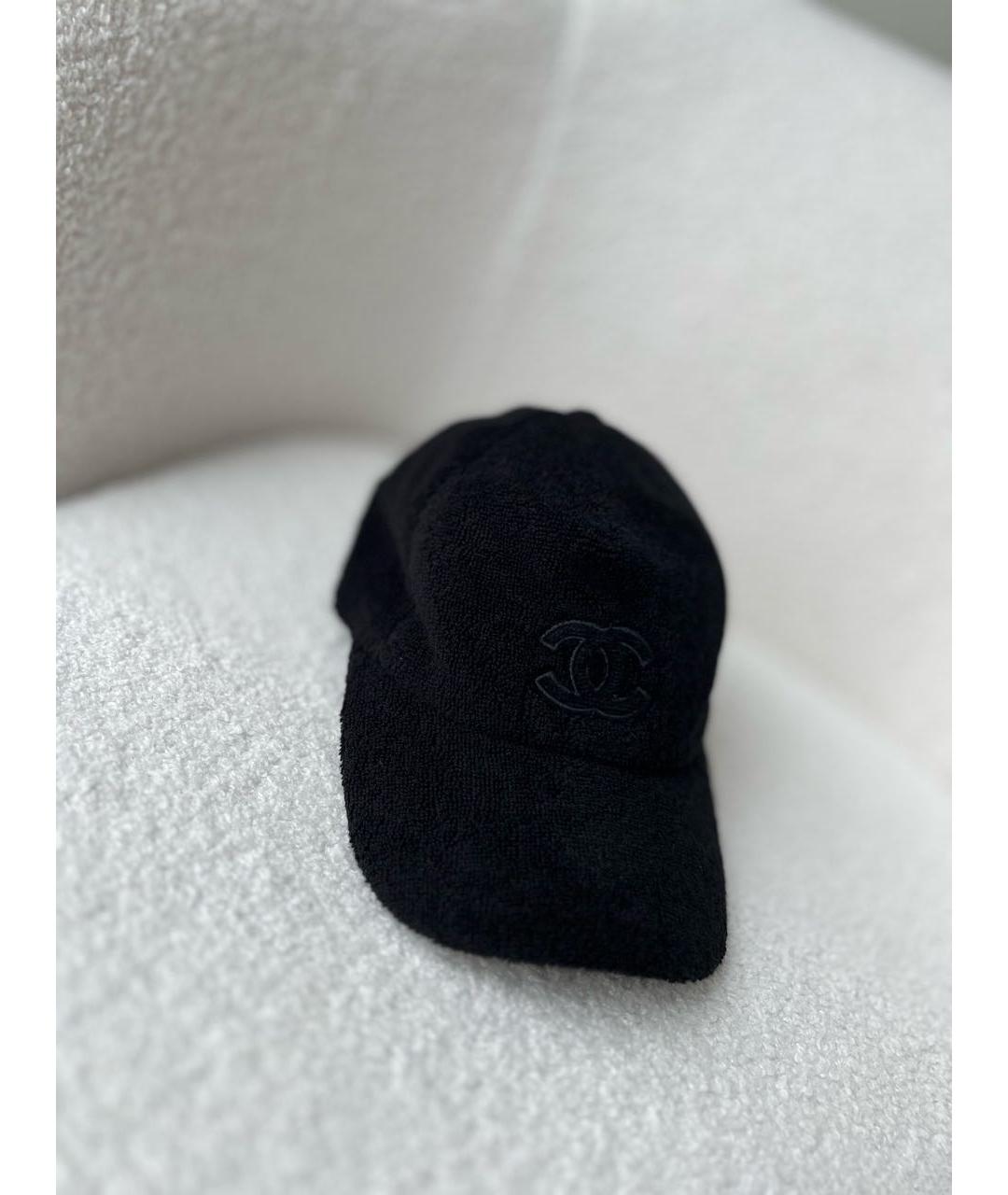 CHANEL Черная хлопковая кепка, фото 3
