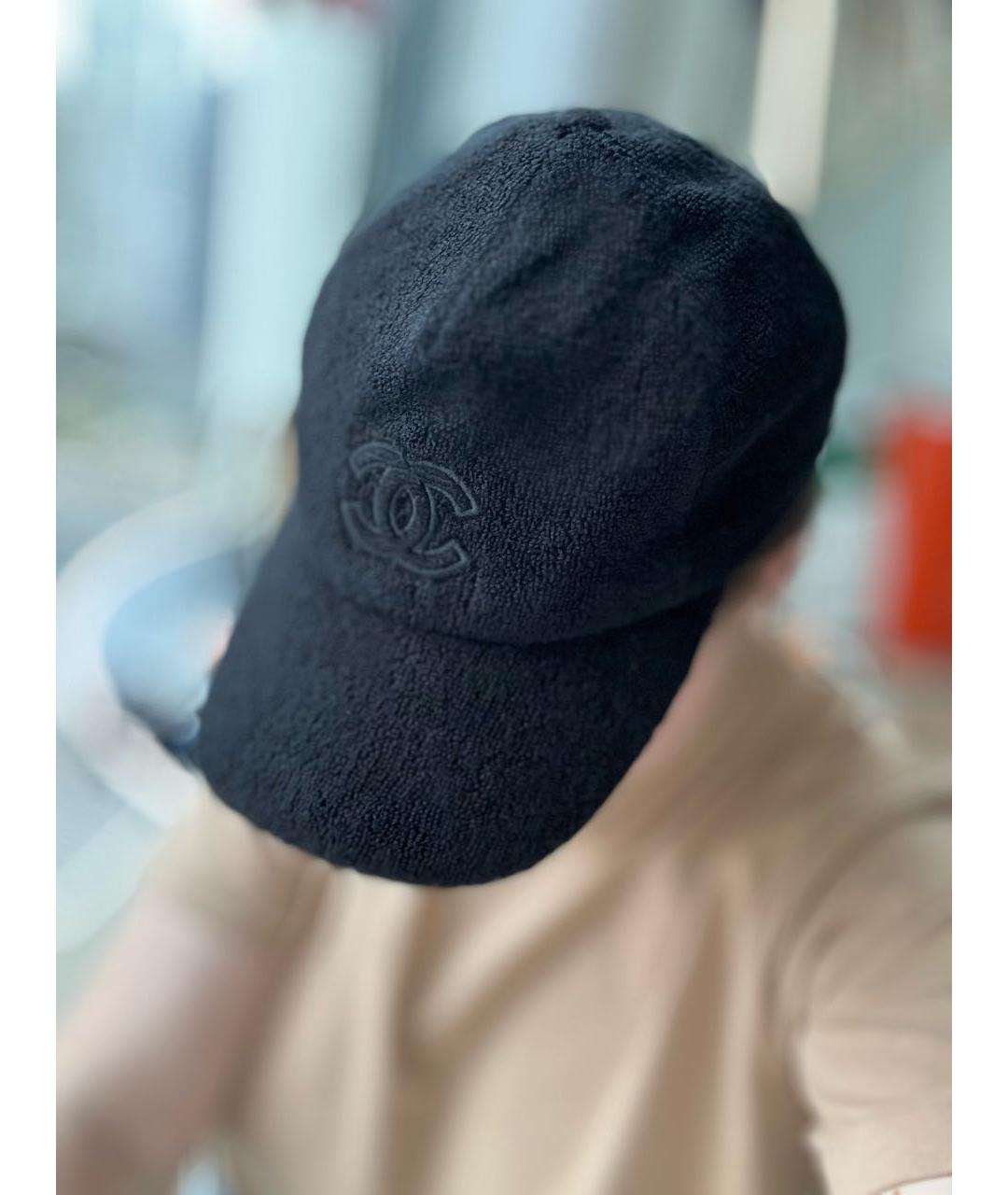 CHANEL Черная хлопковая кепка, фото 5