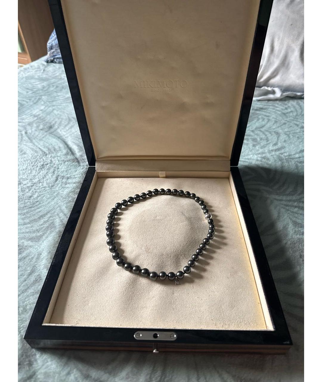 Mikimoto Черное жемчужное колье, фото 5