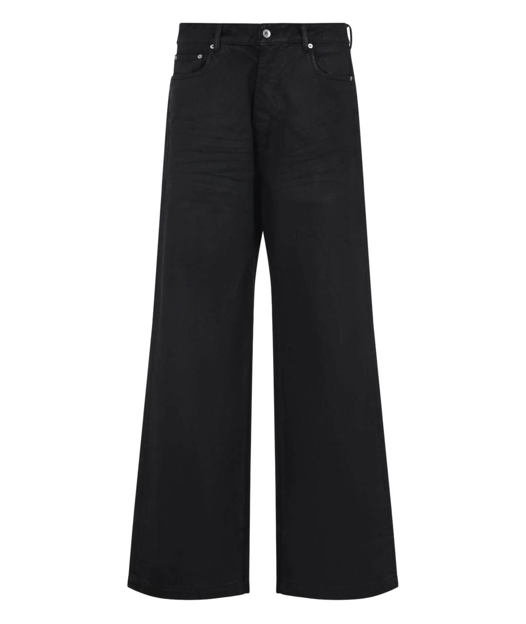 RICK OWENS DRKSHDW Черные хлопковые прямые джинсы, фото 1