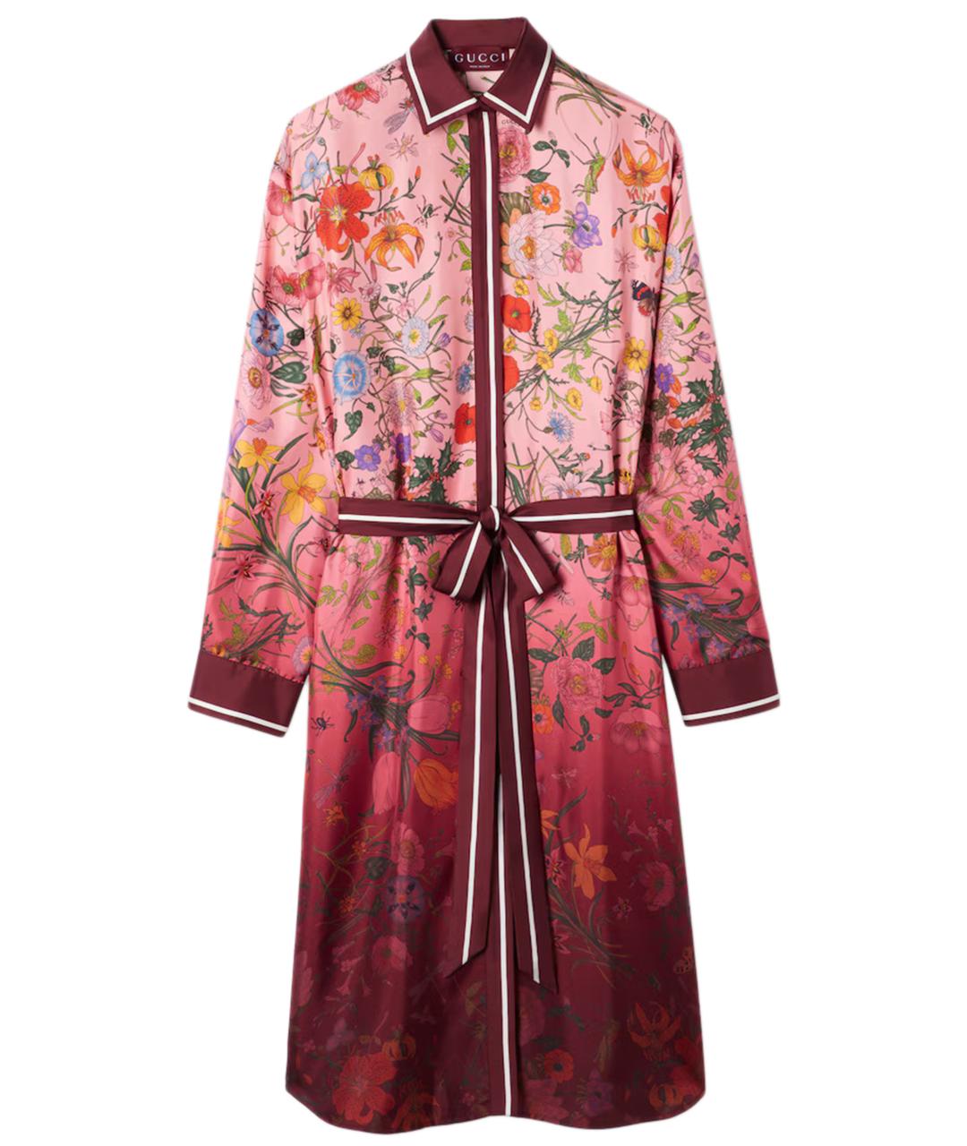 GUCCI Мульти шелковое повседневное платье, фото 1