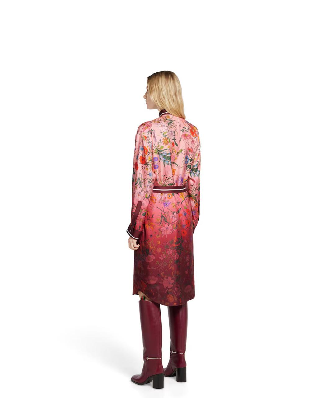GUCCI Мульти шелковое повседневное платье, фото 4