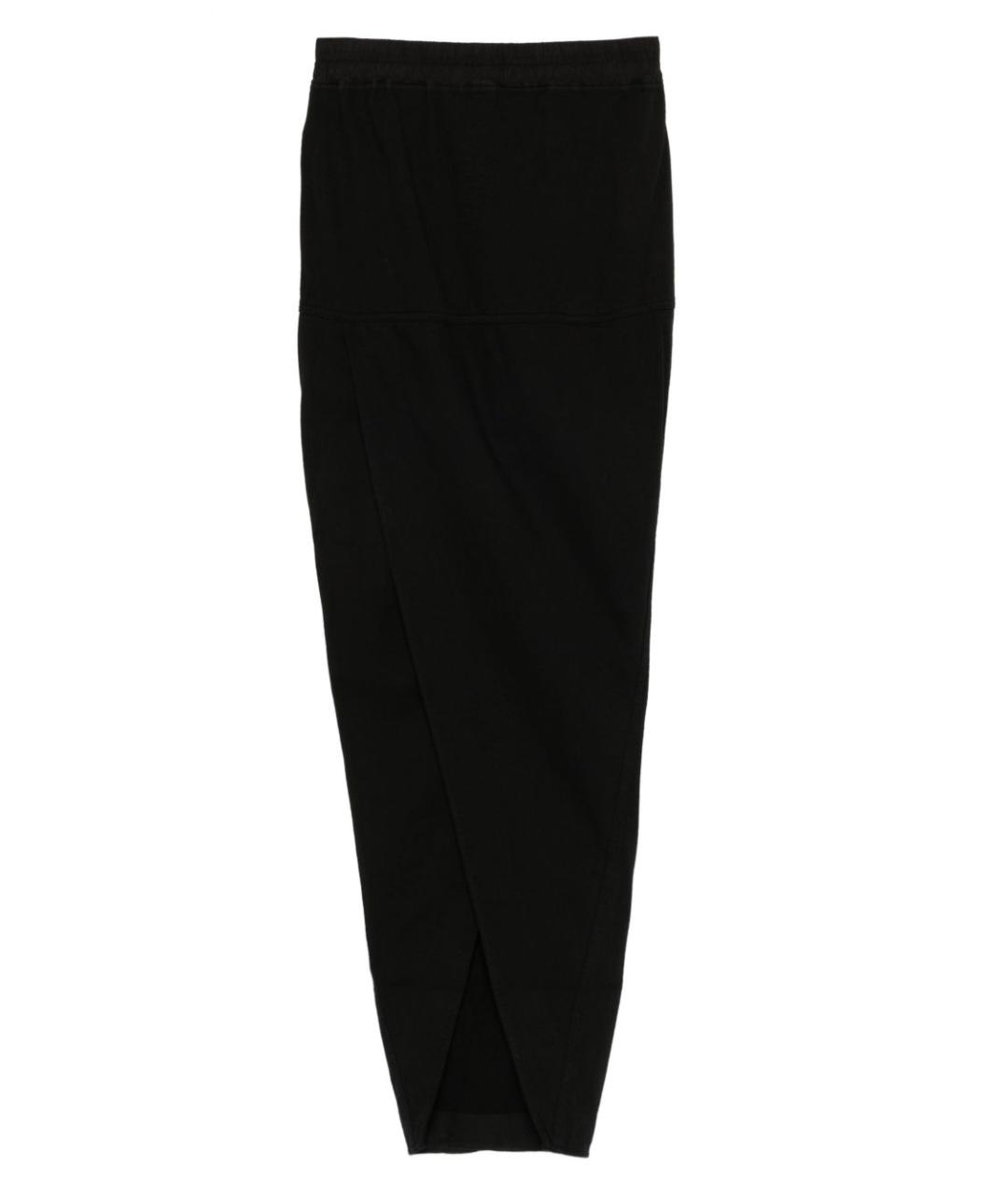 RICK OWENS DRKSHDW Черная вискозная юбка макси, фото 2
