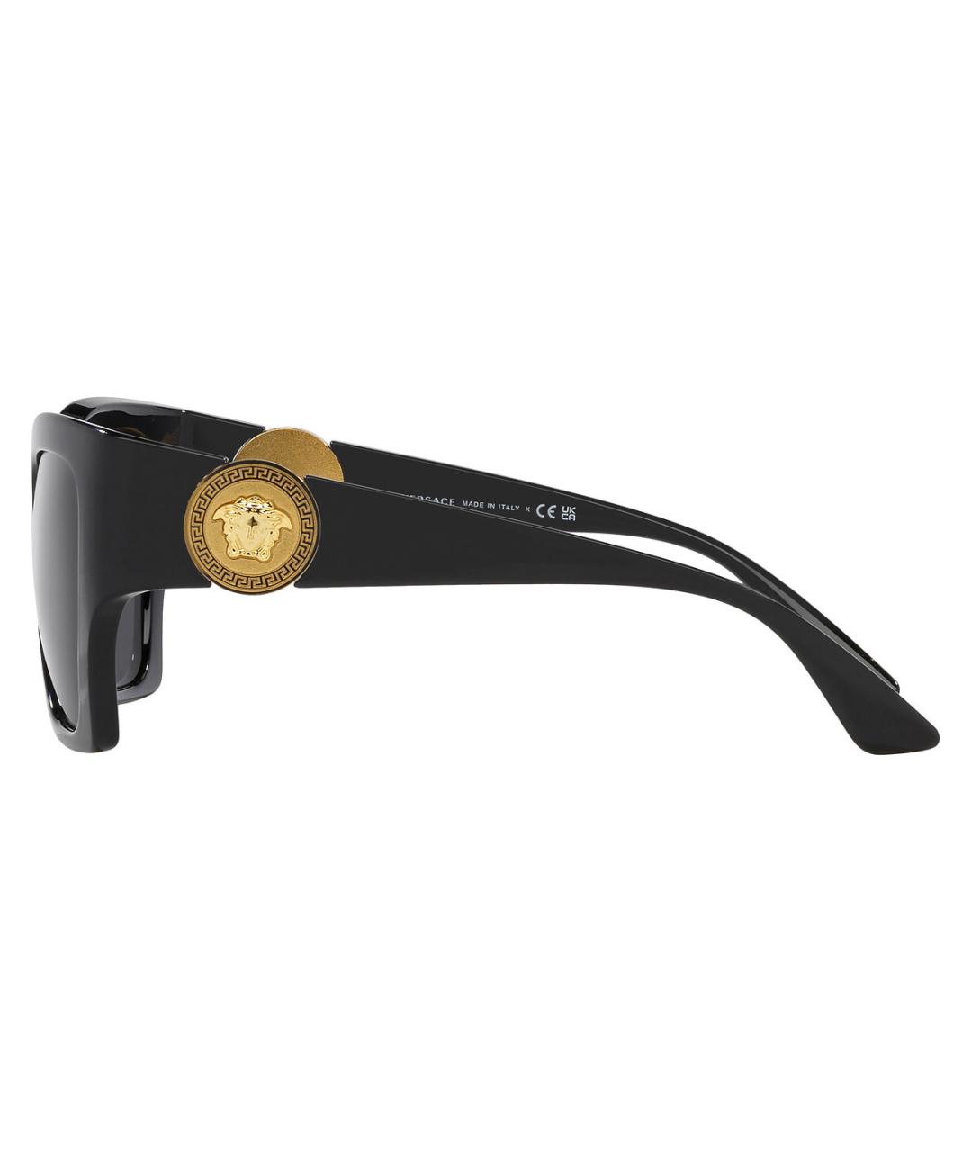 VERSACE Черные пластиковые солнцезащитные очки, фото 6