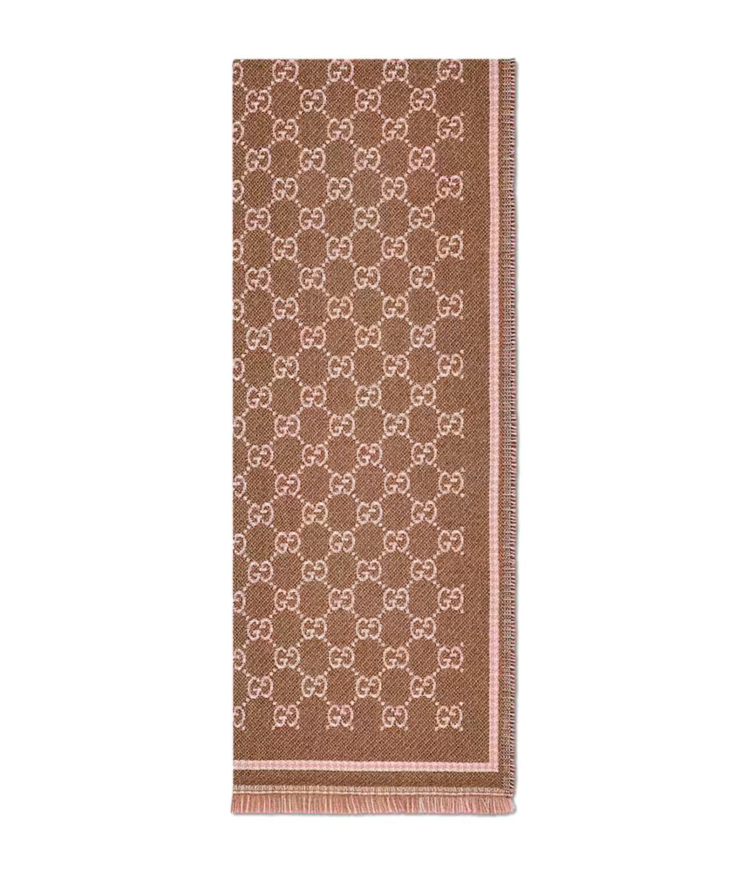 GUCCI Коричневый шарф, фото 1