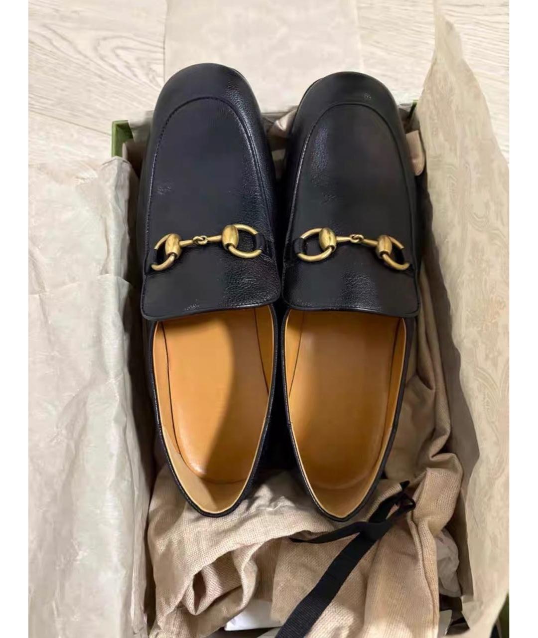 GUCCI Черные кожаные лоферы, фото 3