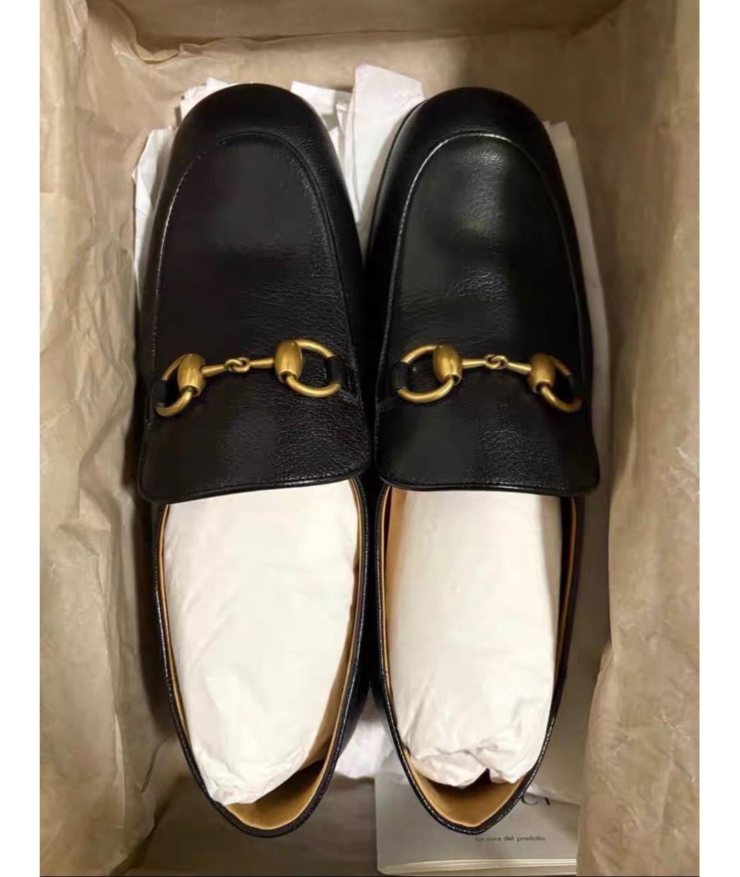 GUCCI Черные кожаные лоферы, фото 2