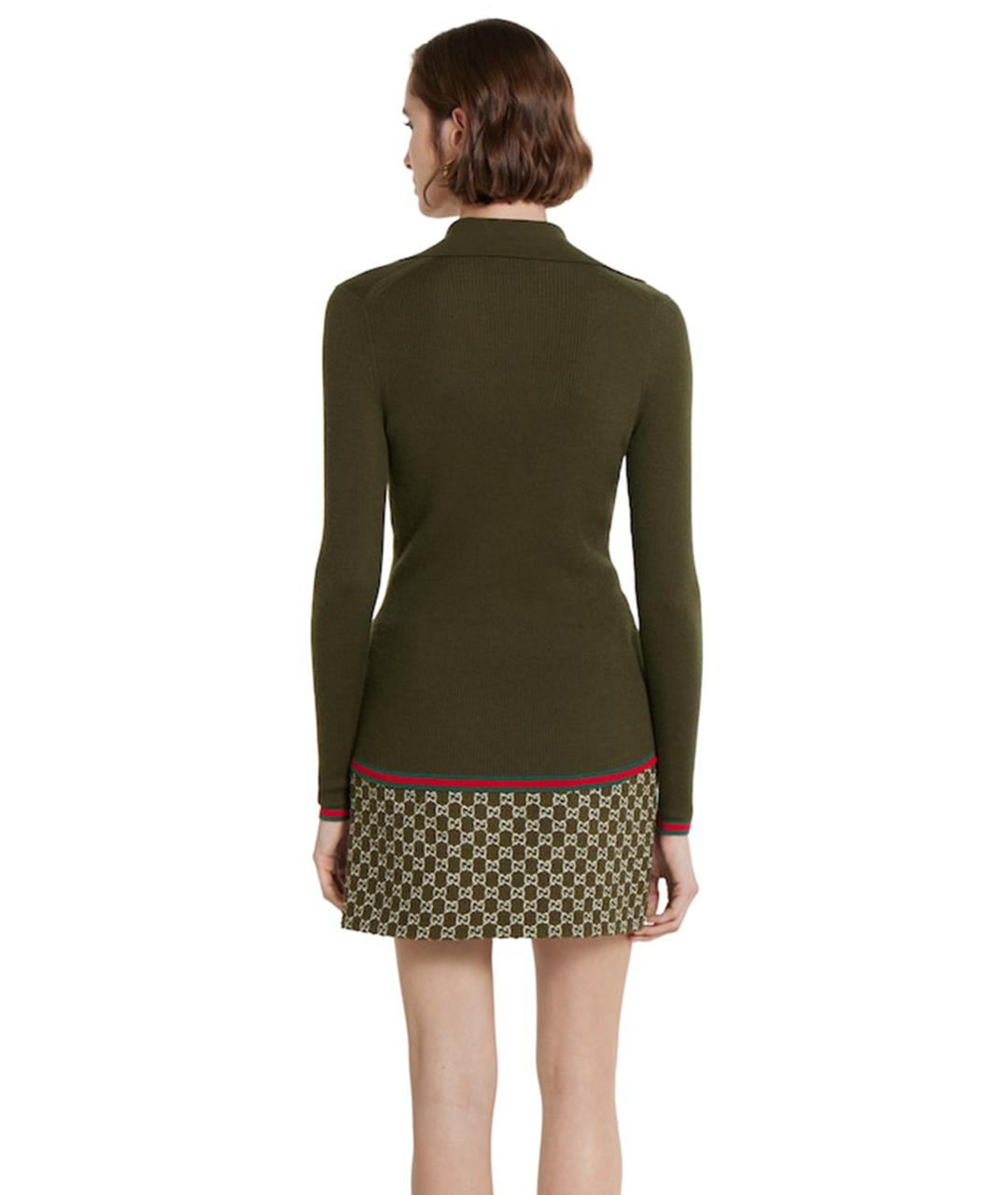 GUCCI Зеленый кашемировый кардиган, фото 4