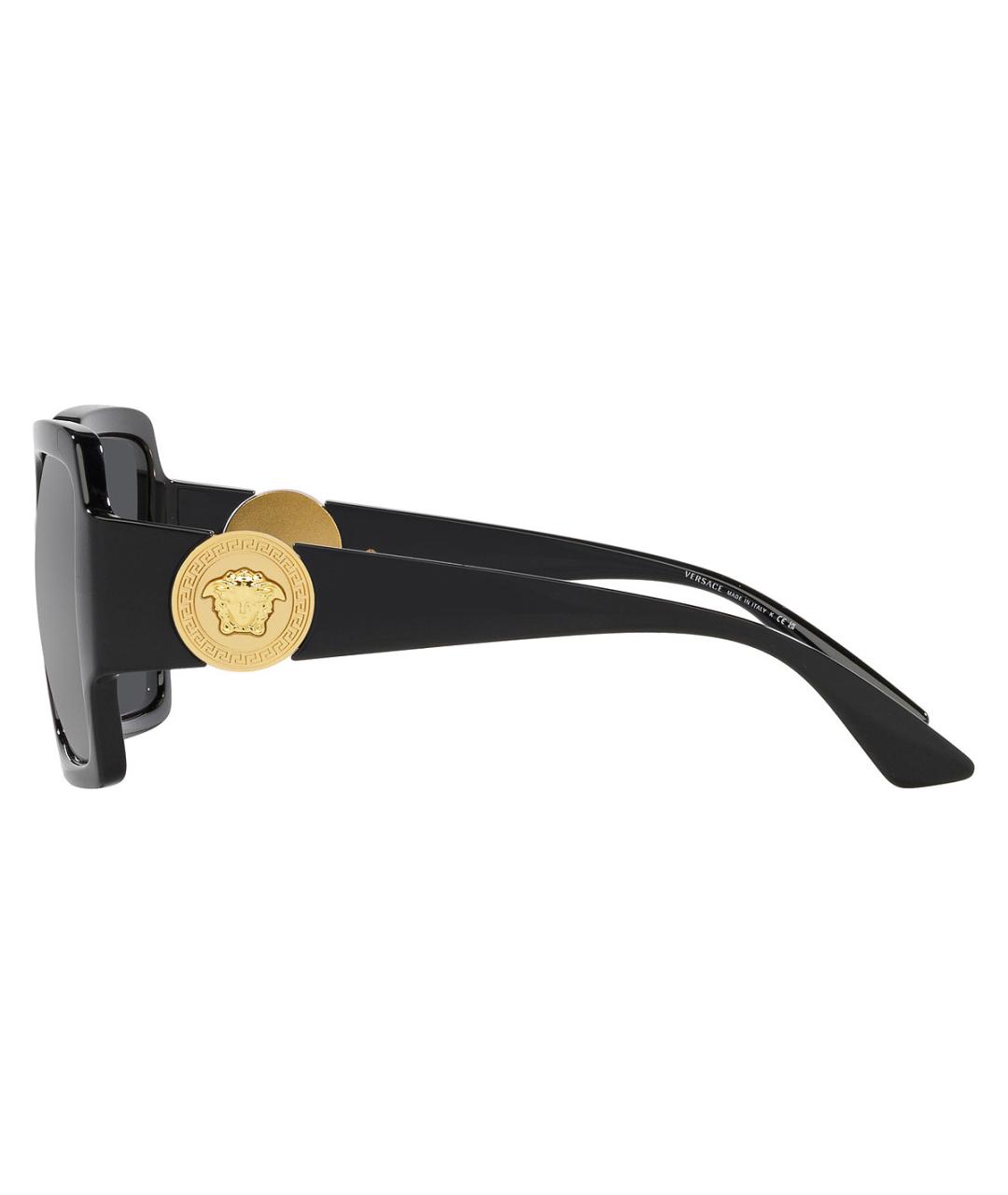 VERSACE Черные пластиковые солнцезащитные очки, фото 6