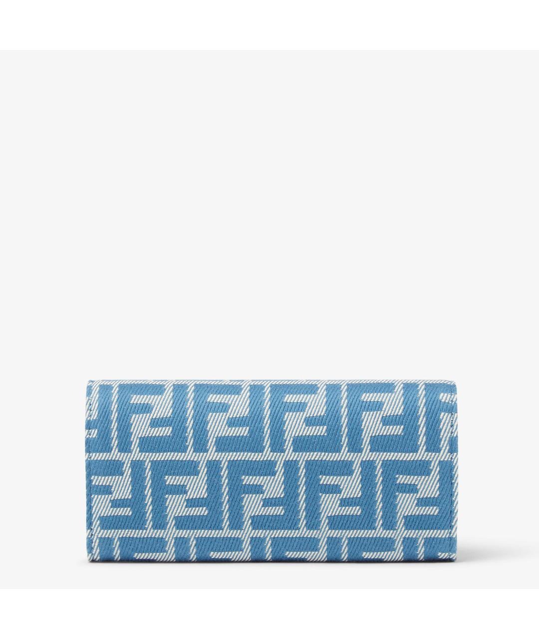 FENDI Голубая тканевая сумка через плечо, фото 2
