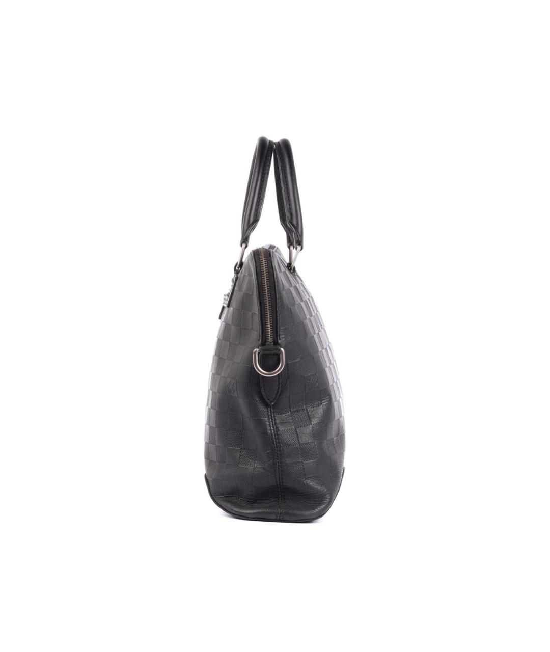 LOUIS VUITTON Черный кожаный портфель, фото 5