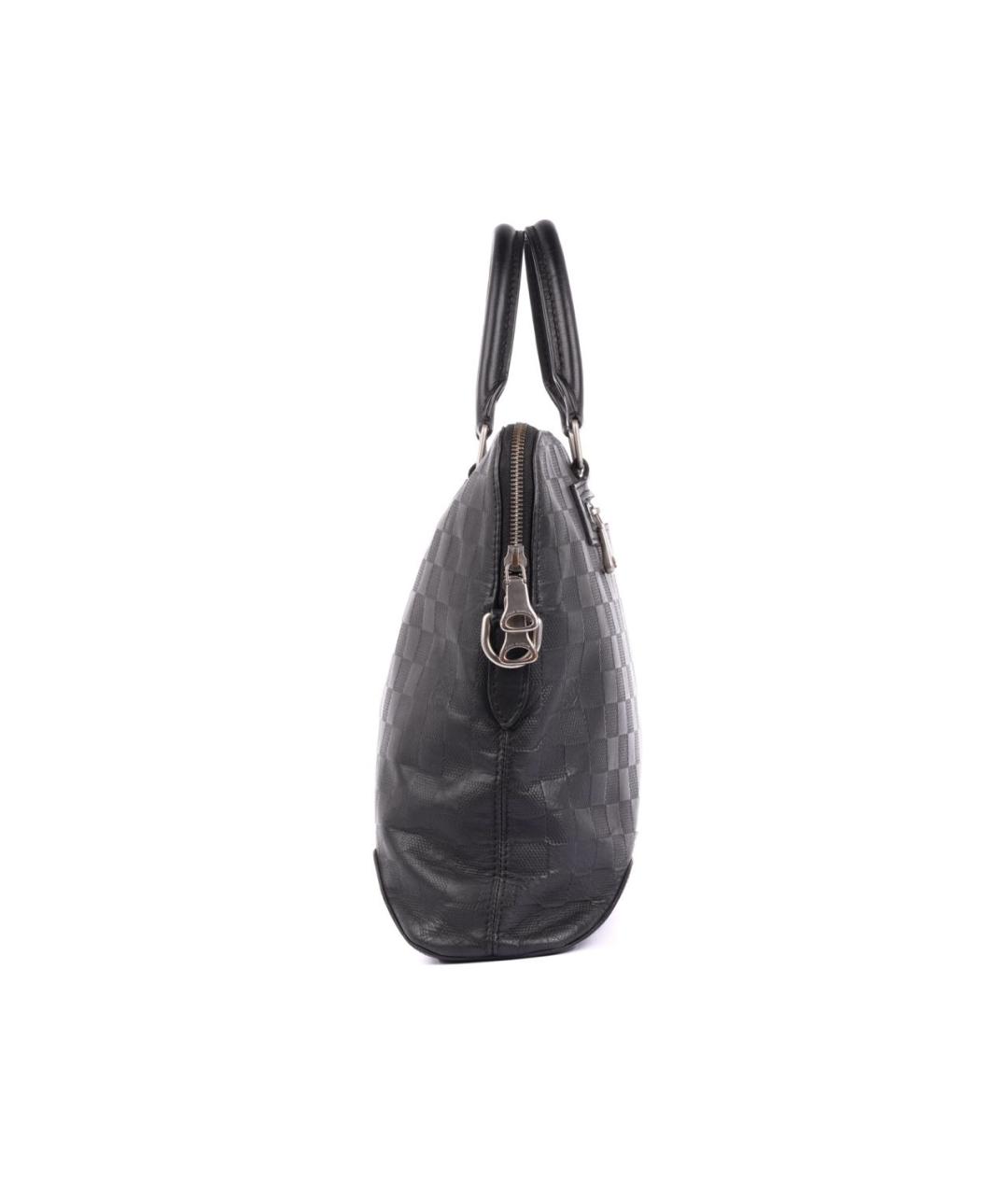LOUIS VUITTON Черный кожаный портфель, фото 4