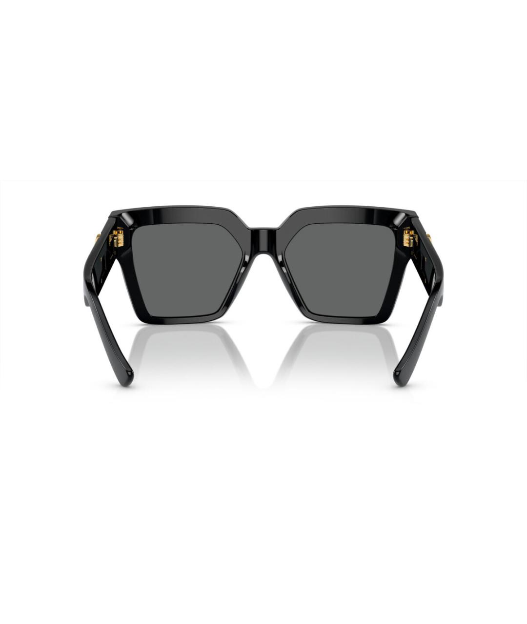 VERSACE Черные пластиковые солнцезащитные очки, фото 5