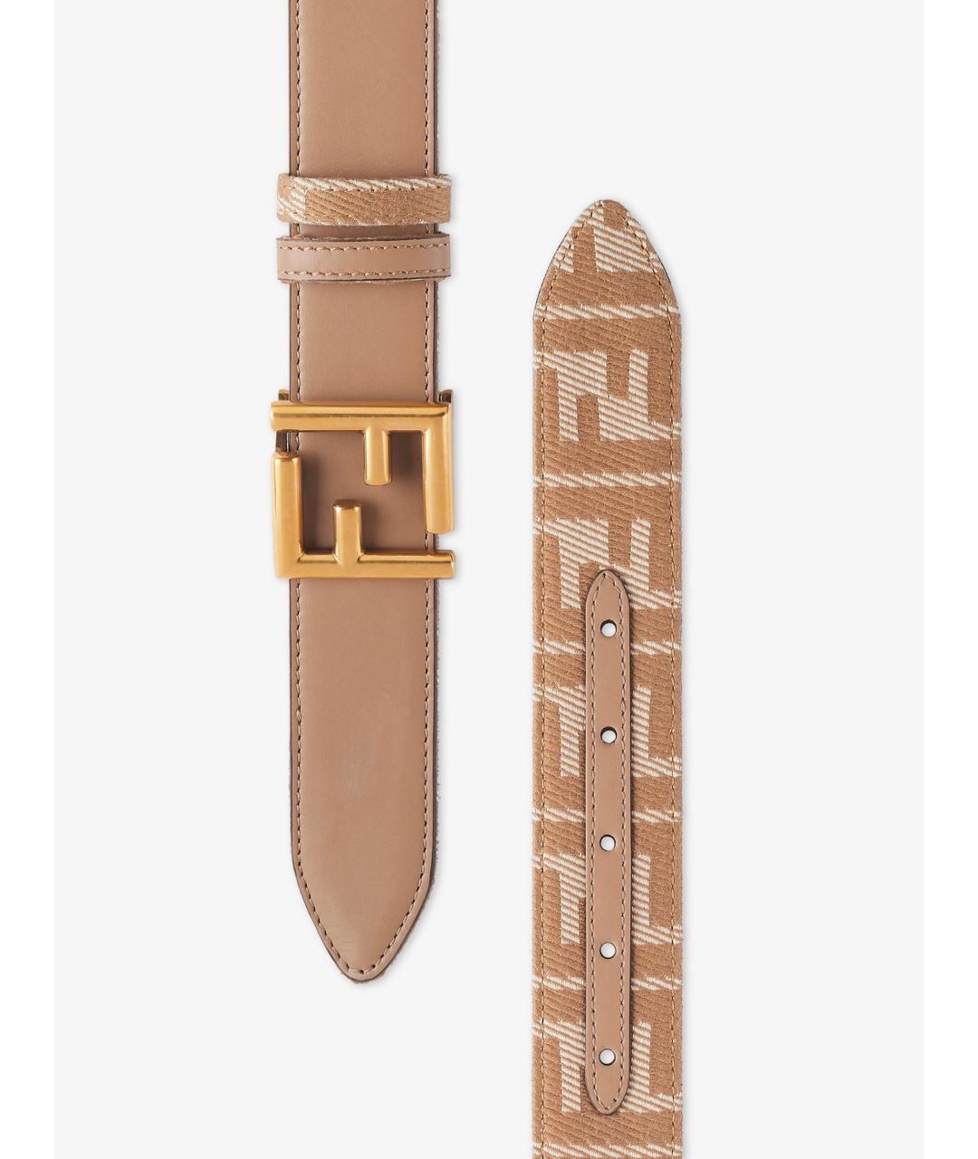 FENDI Бежевый ремень, фото 3