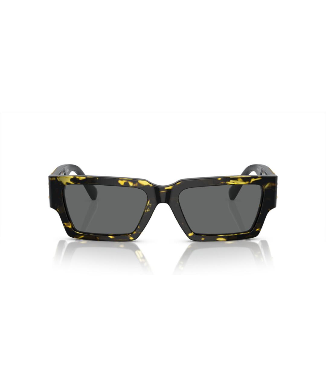 VERSACE Черные пластиковые солнцезащитные очки, фото 2
