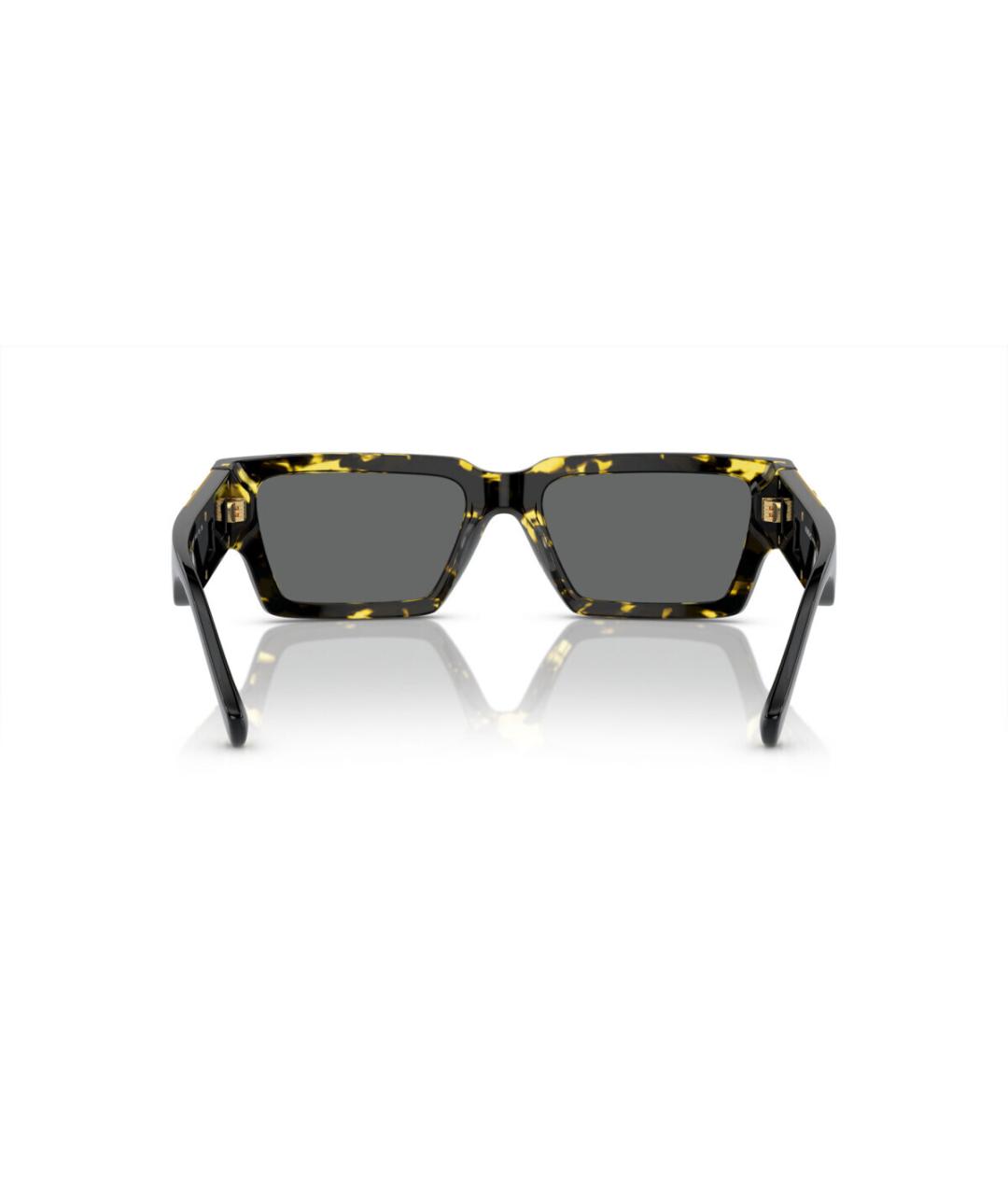 VERSACE Черные пластиковые солнцезащитные очки, фото 5