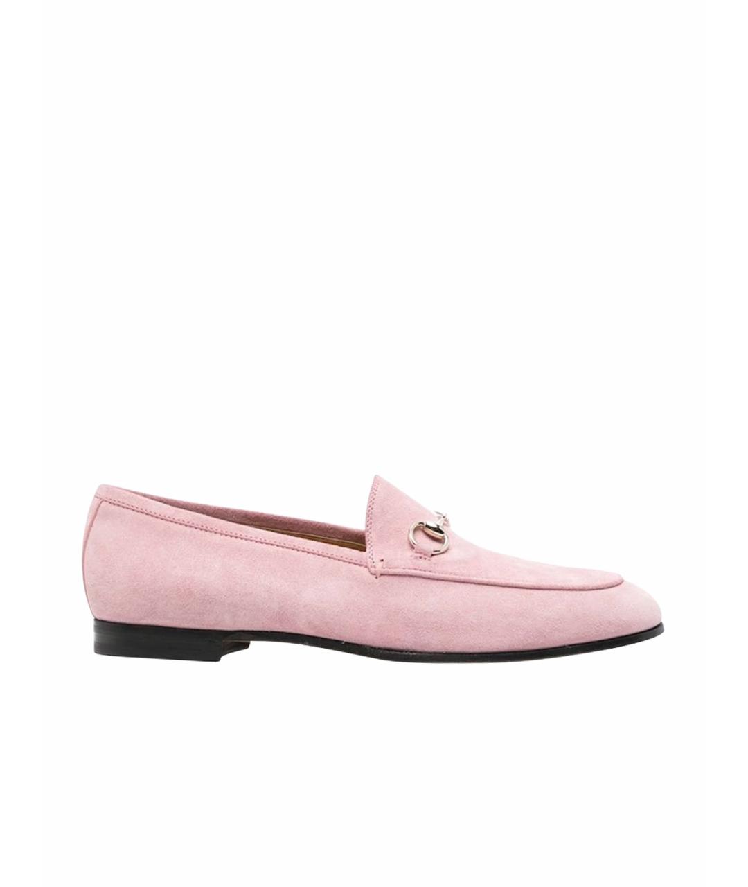 GUCCI Розовые замшевые лоферы, фото 1
