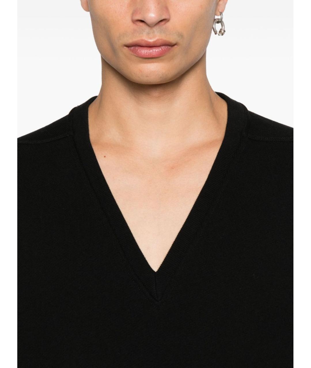 RICK OWENS Черная футболка, фото 4