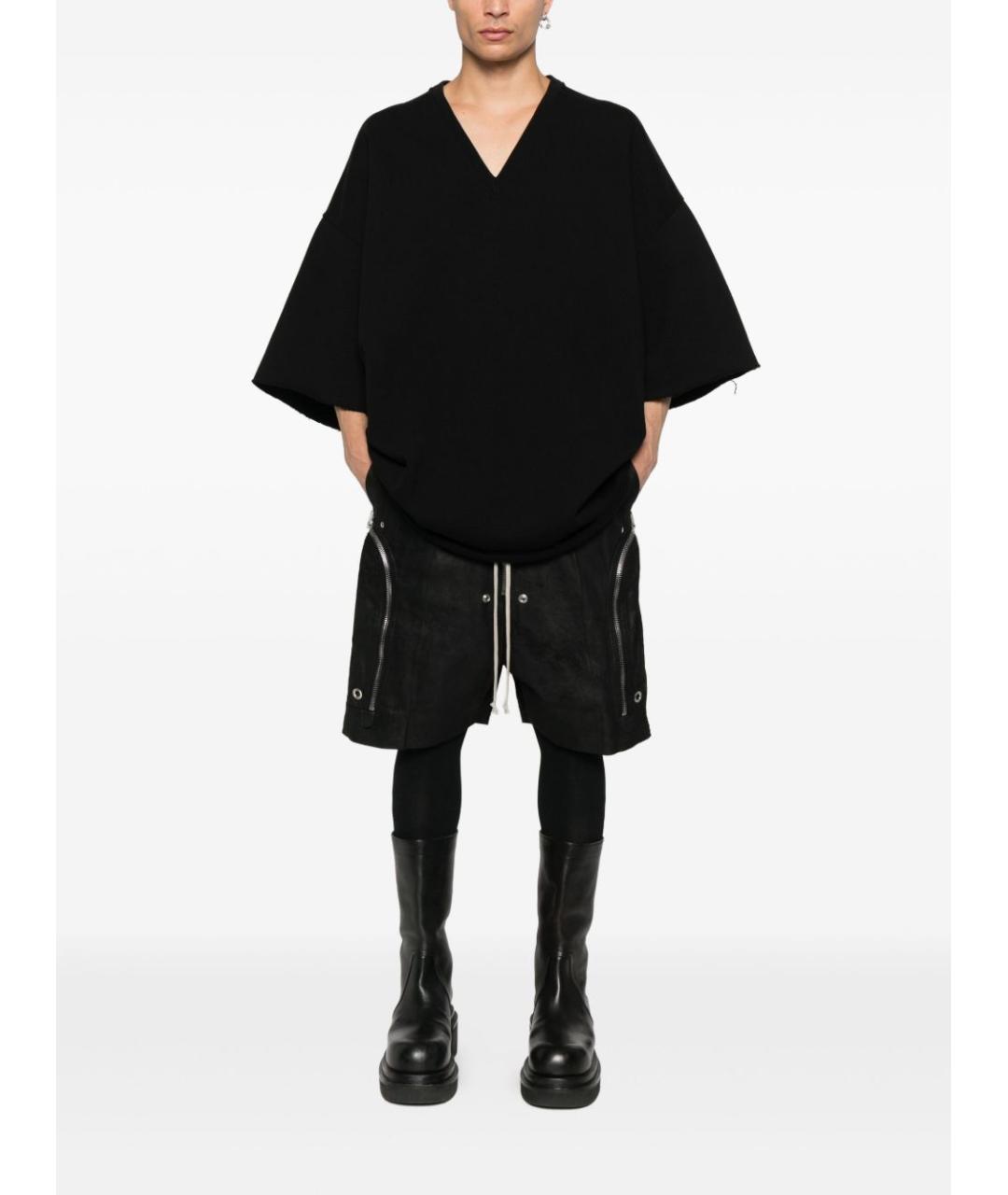 RICK OWENS Черная футболка, фото 2
