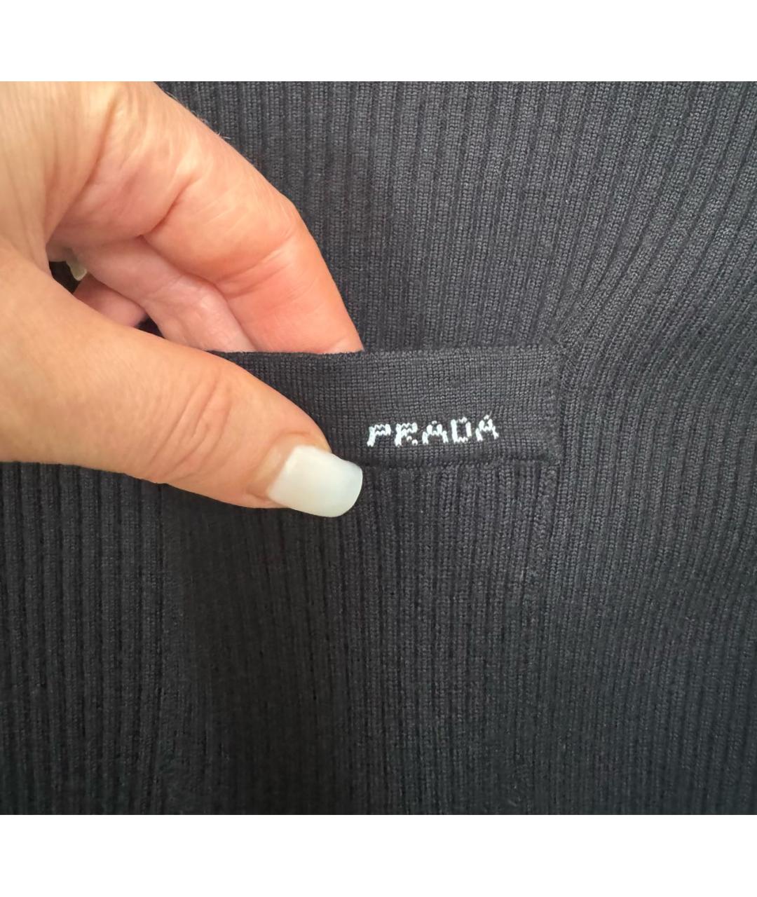 PRADA Черная шерстяная водолазка, фото 3