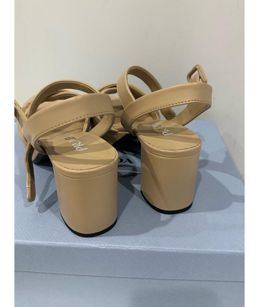PRADA Кожаные босоножки, фото 4