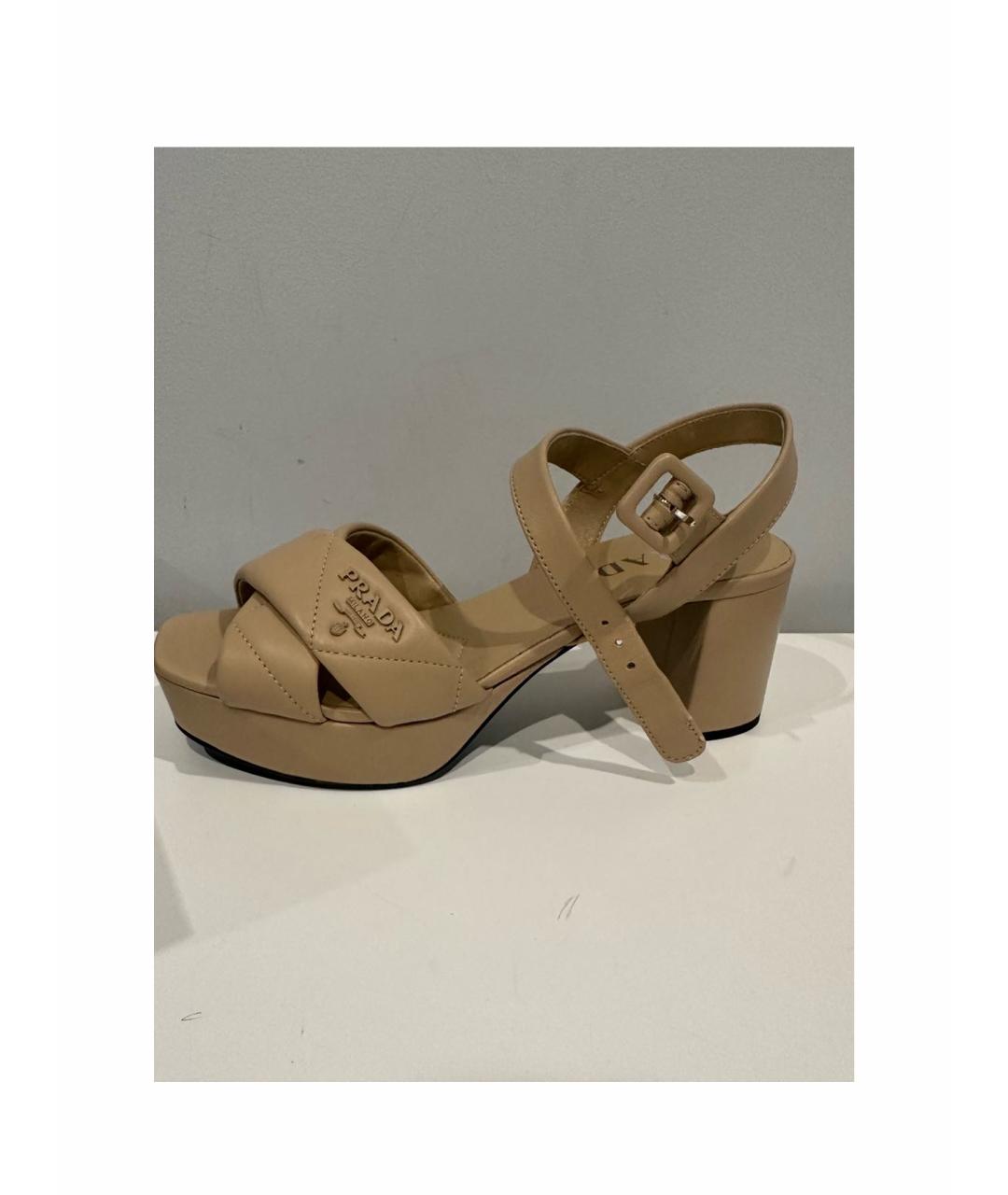 PRADA Кожаные босоножки, фото 10