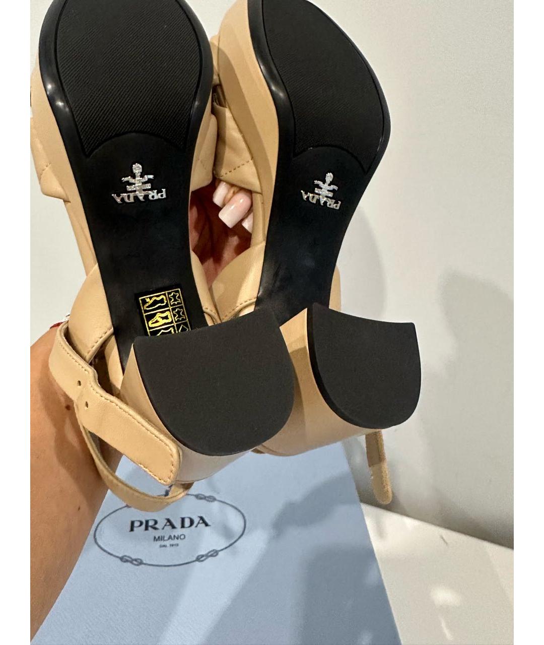 PRADA Кожаные босоножки, фото 8