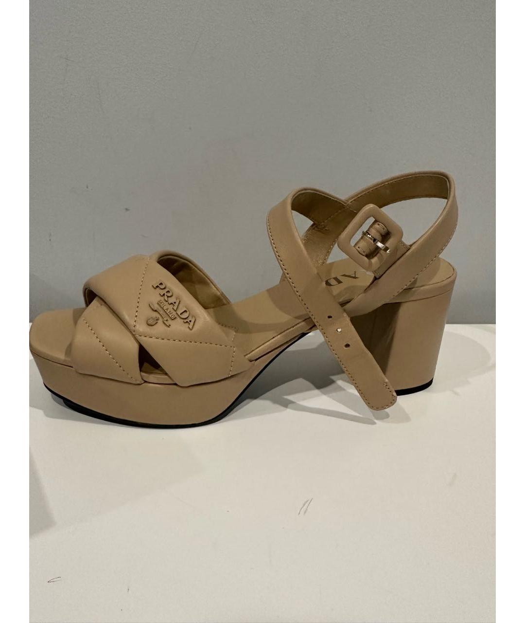 PRADA Кожаные босоножки, фото 9