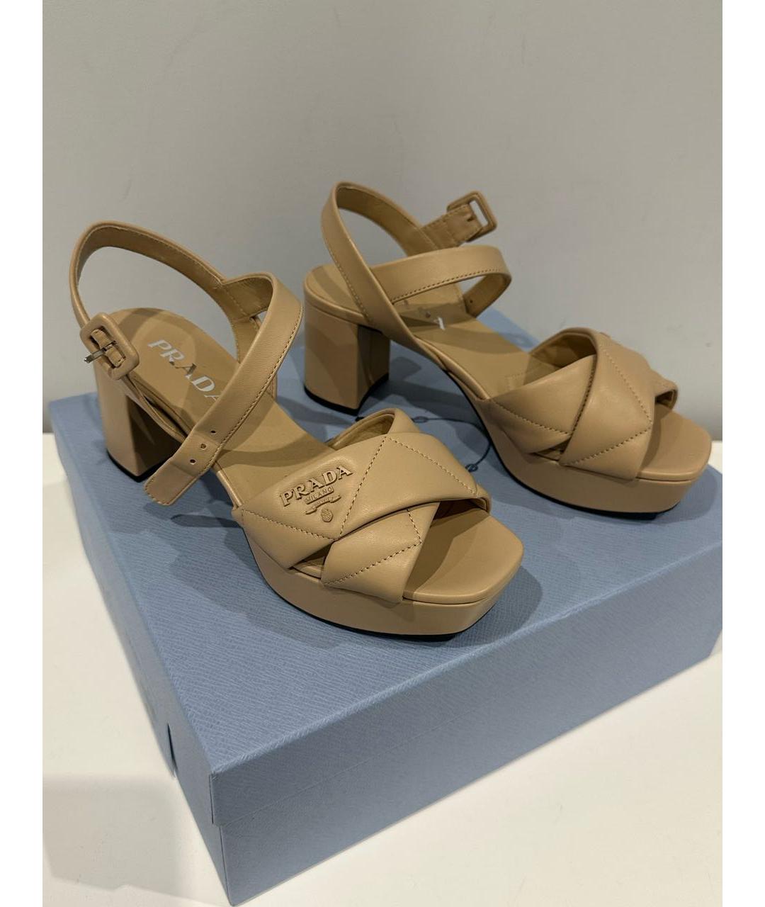 PRADA Кожаные босоножки, фото 2