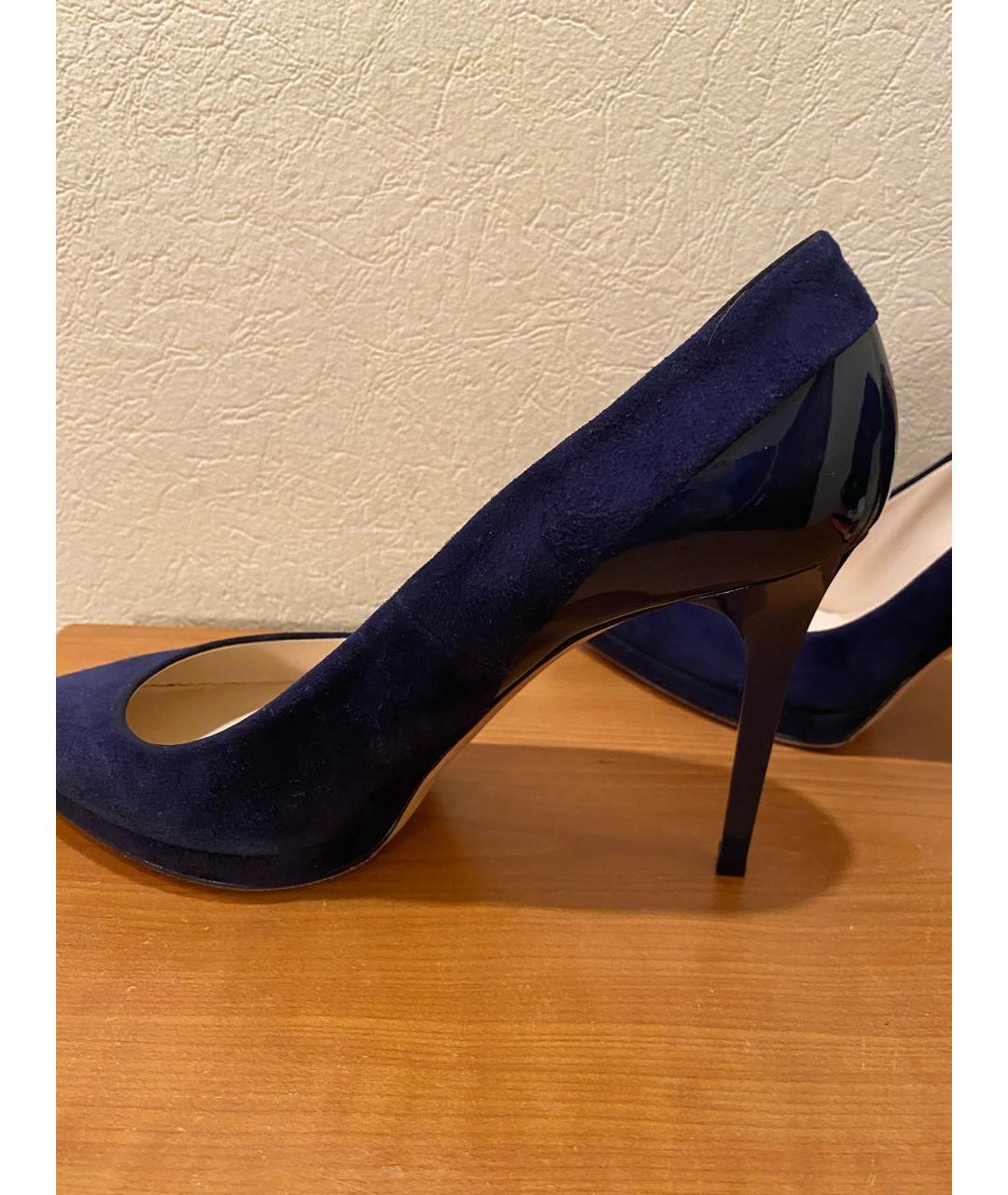 JIMMY CHOO Синие замшевые туфли, фото 5