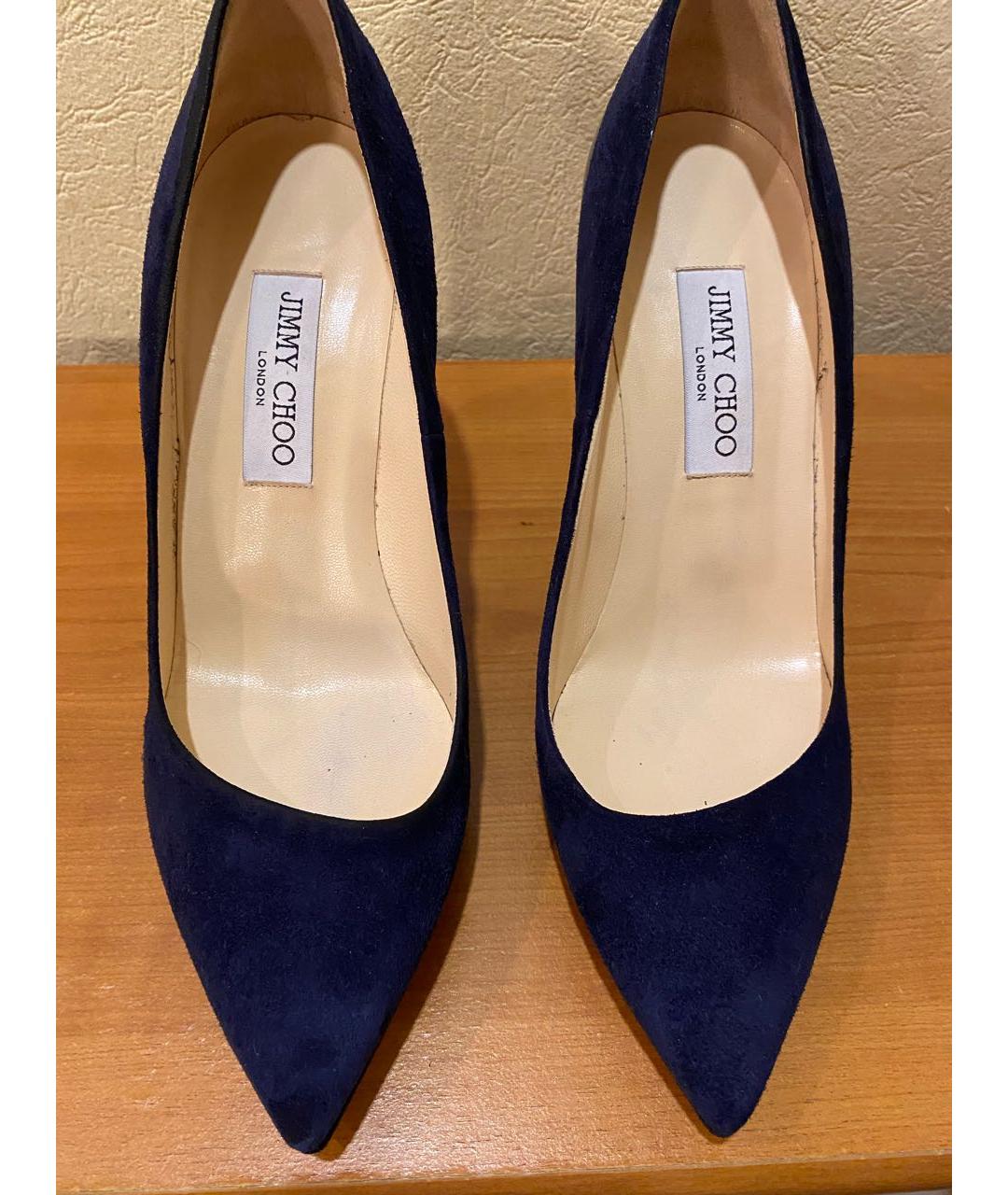 JIMMY CHOO Синие замшевые туфли, фото 2