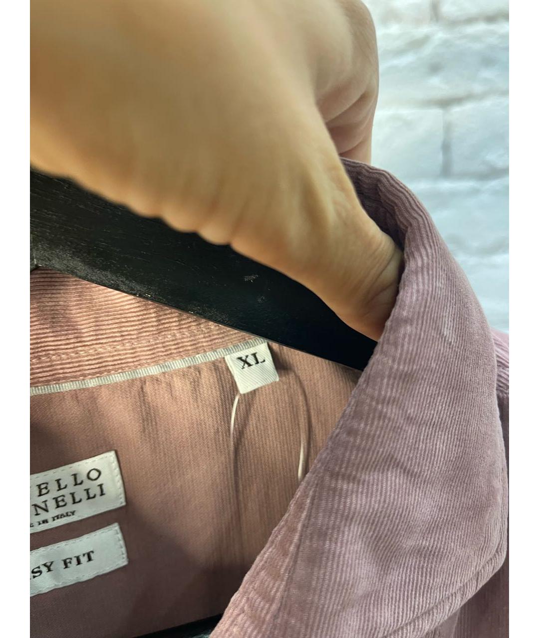 BRUNELLO CUCINELLI Розовая кэжуал рубашка, фото 4