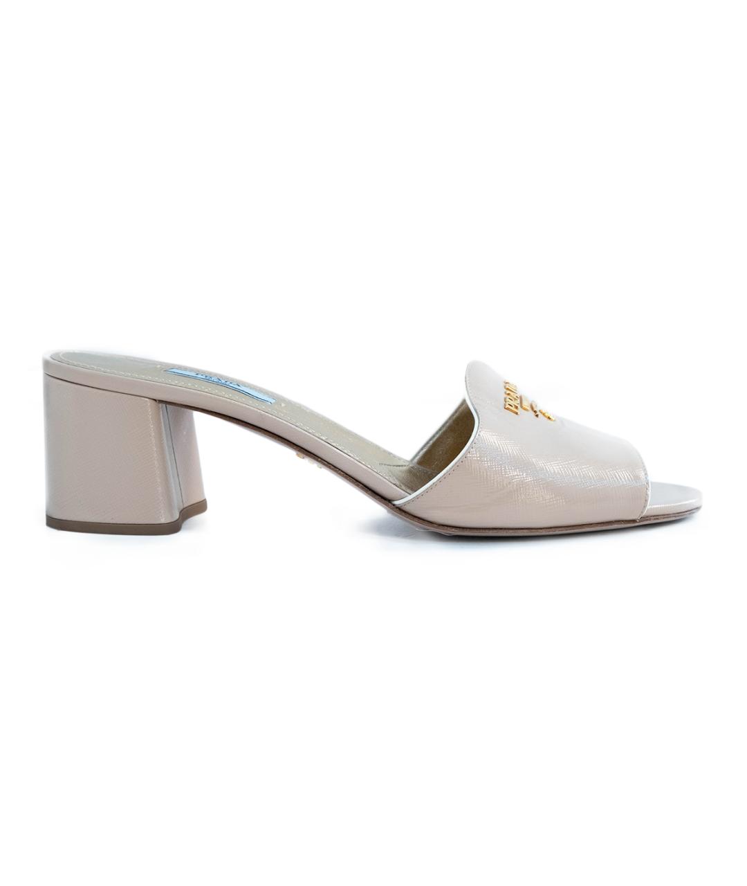 PRADA Розовые кожаные мюли, фото 6
