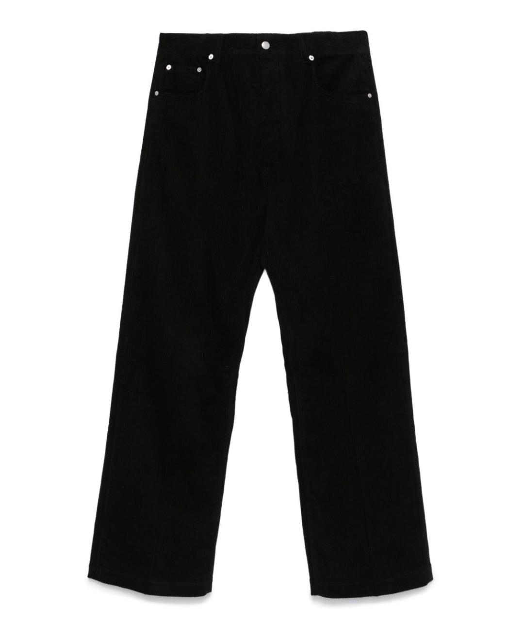 RICK OWENS Черные хлопковые прямые джинсы, фото 1