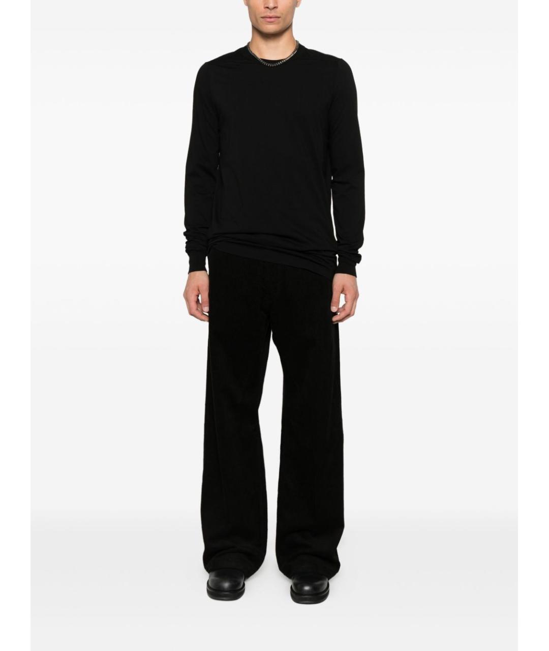 RICK OWENS Черные хлопковые прямые джинсы, фото 2