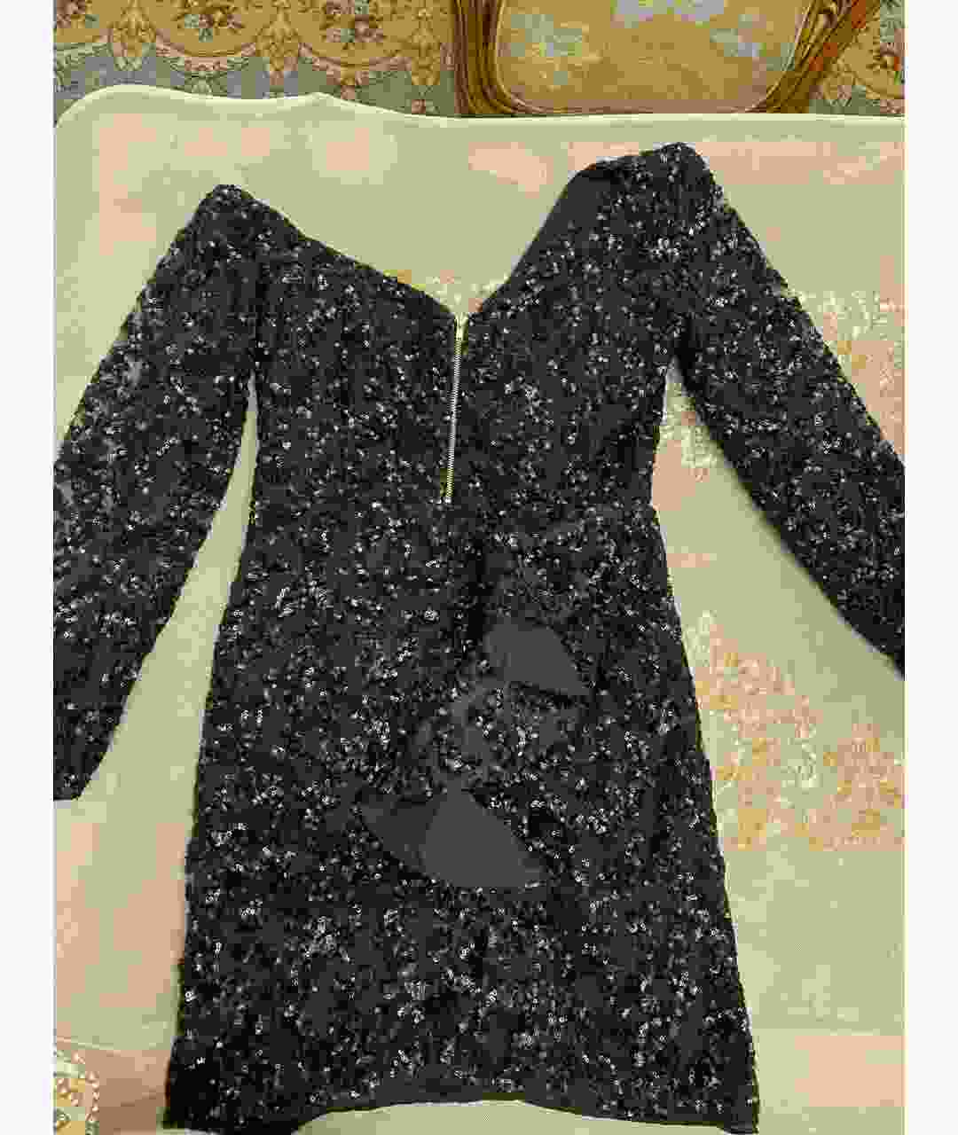 SELF-PORTRAIT Черное повседневное платье, фото 4