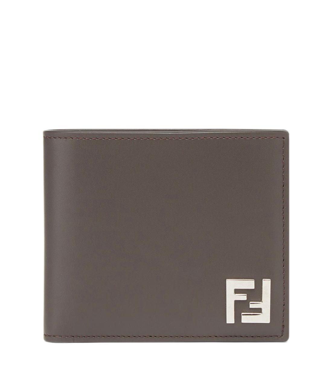 FENDI Коричневый кожаный кошелек, фото 1