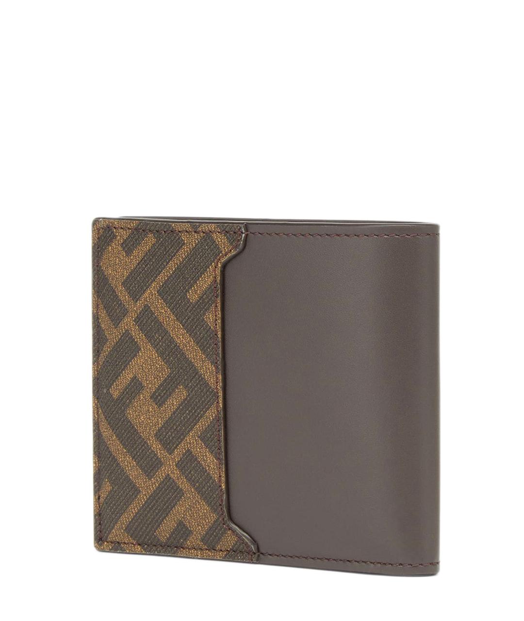 FENDI Коричневый кожаный кошелек, фото 3