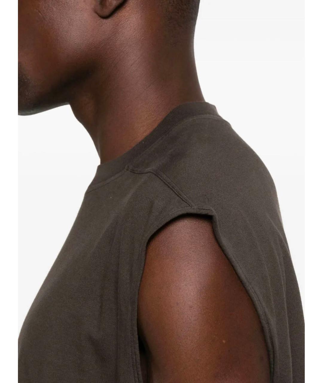 RICK OWENS DRKSHDW Антрацитовая хлопковая майка, фото 4