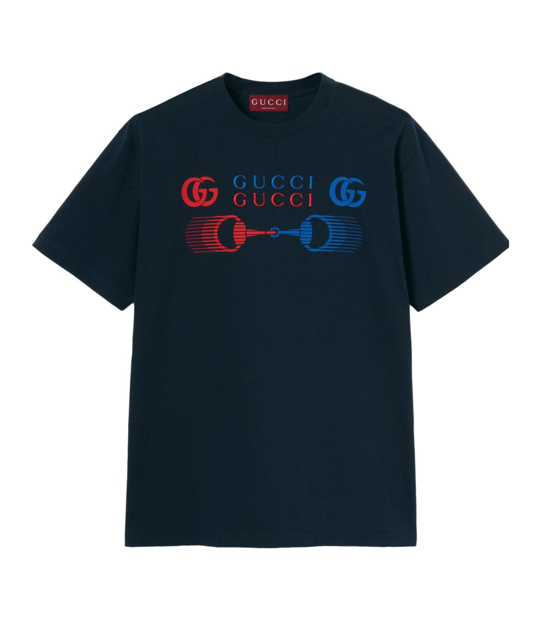 GUCCI Темно-синяя футболка, фото 1