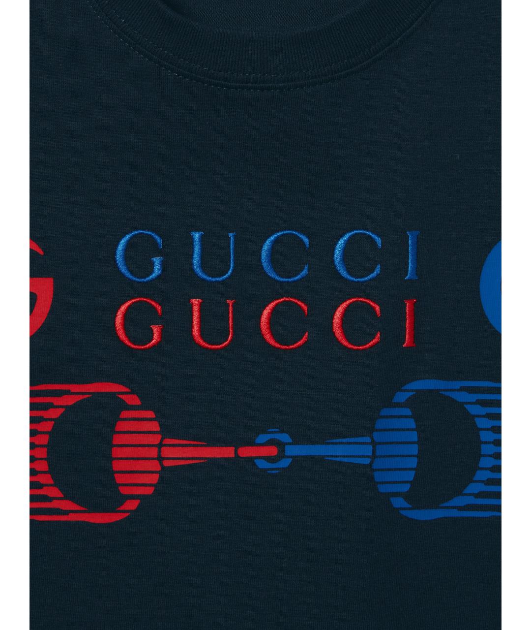 GUCCI Темно-синяя футболка, фото 2