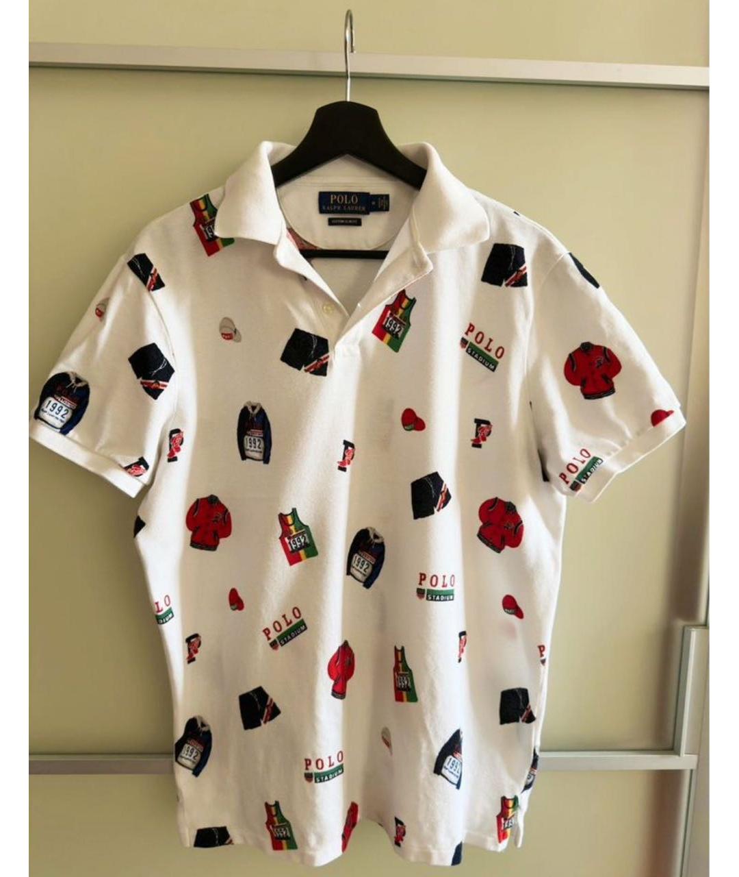 POLO RALPH LAUREN Мульти хлопковое поло с коротким рукавом, фото 5