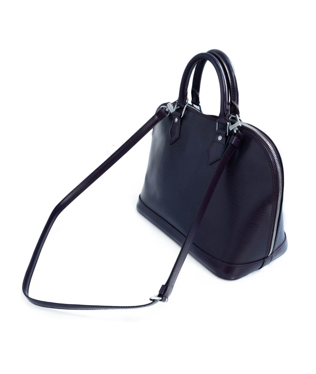 LOUIS VUITTON Фиолетовая кожаная сумка с короткими ручками, фото 3