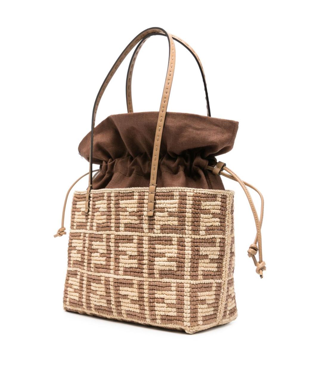 FENDI Бежевая сумка тоут, фото 3