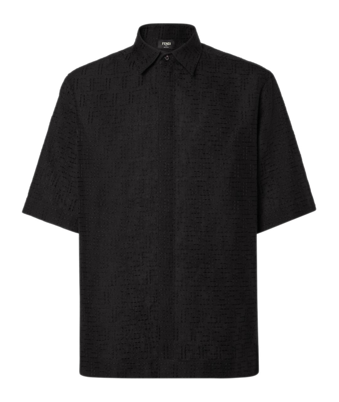 FENDI Черная льняная кэжуал рубашка, фото 1