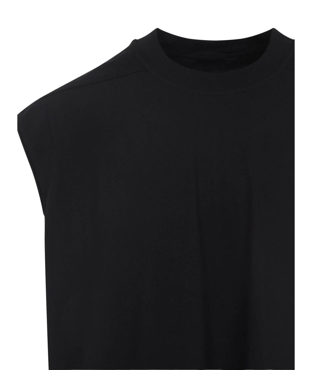 RICK OWENS DRKSHDW Черная хлопковая майка, фото 3