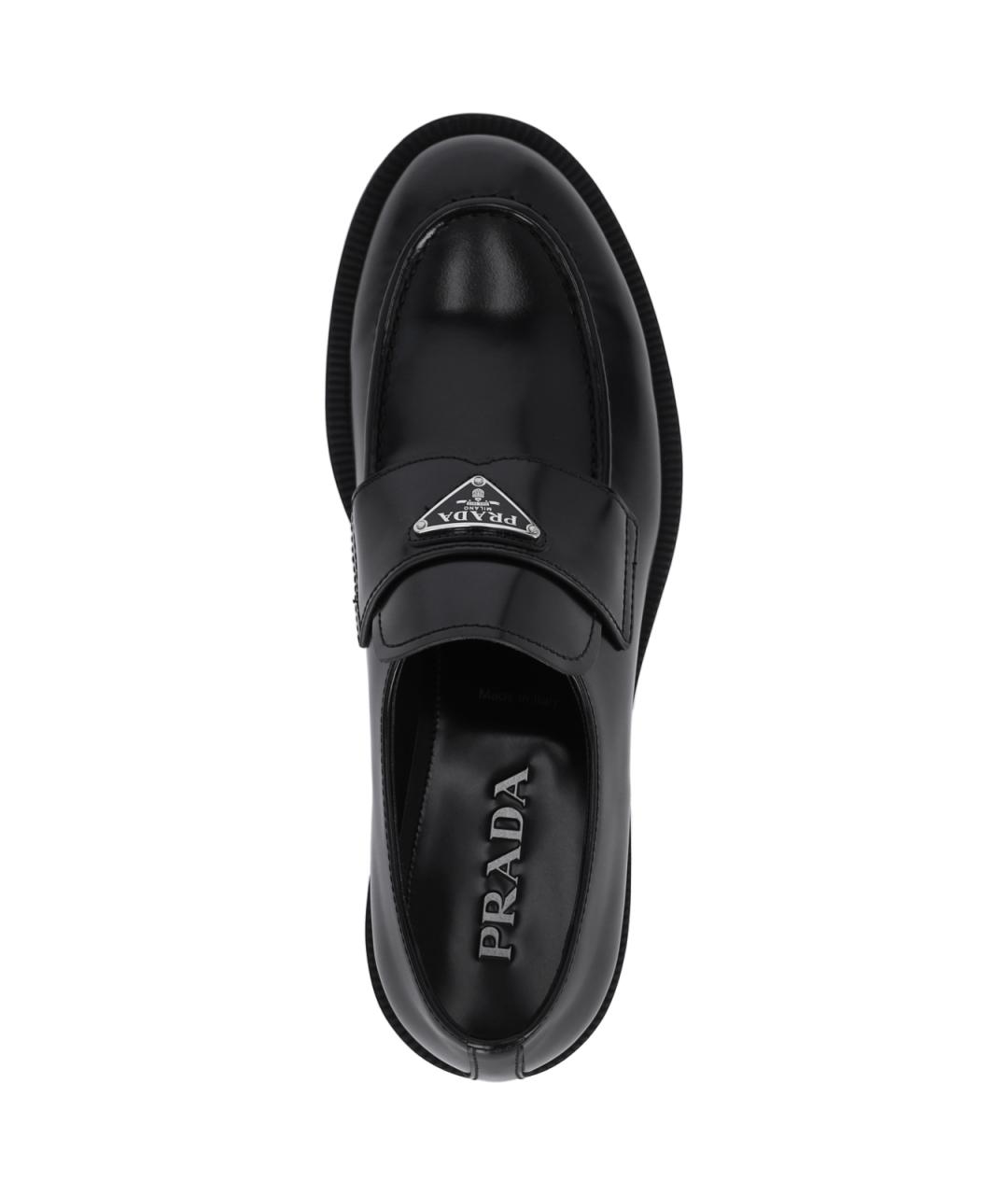 PRADA Черные кожаные лоферы, фото 5