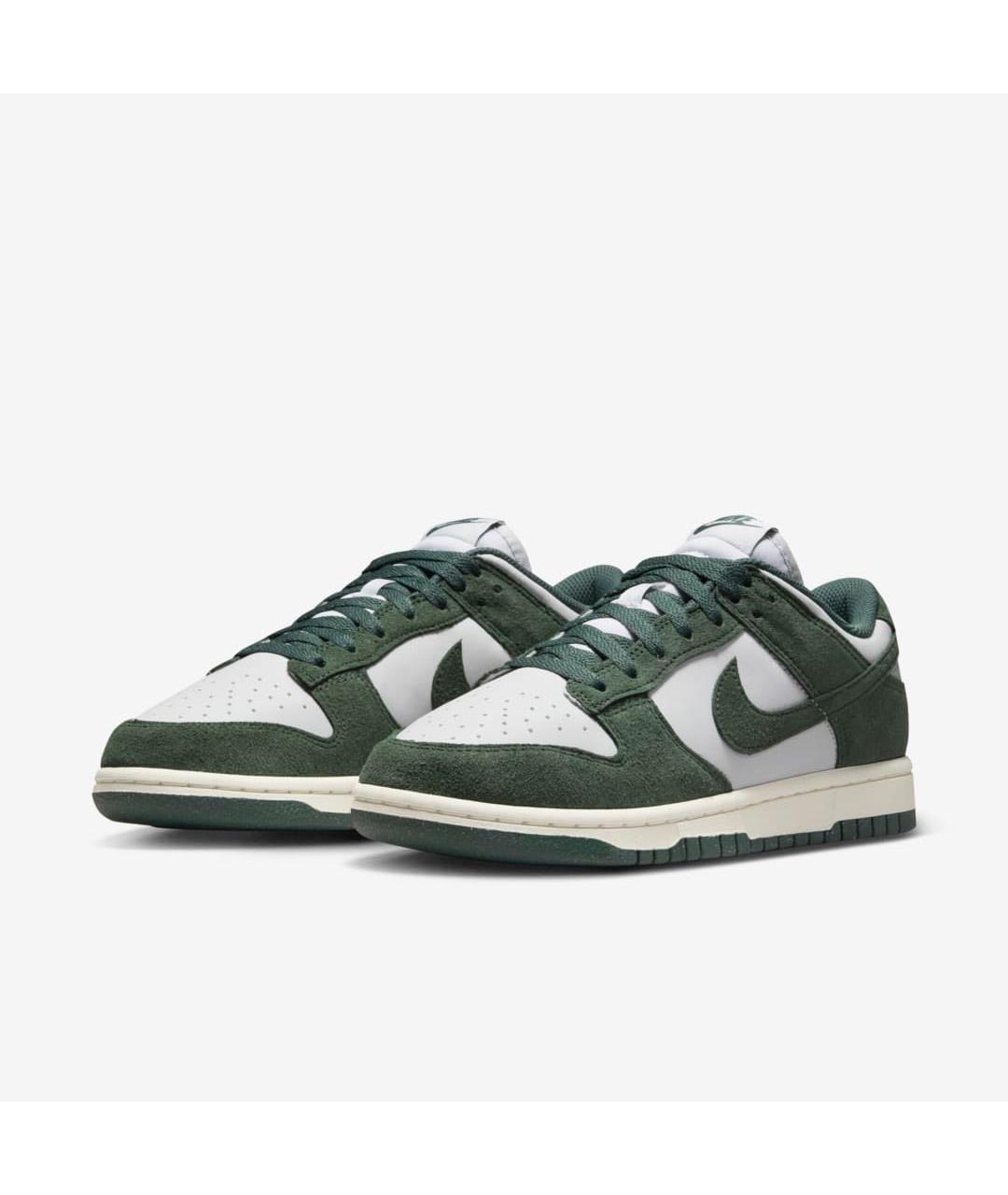 NIKE Серые низкие кроссовки / кеды из искусственной кожи, фото 3